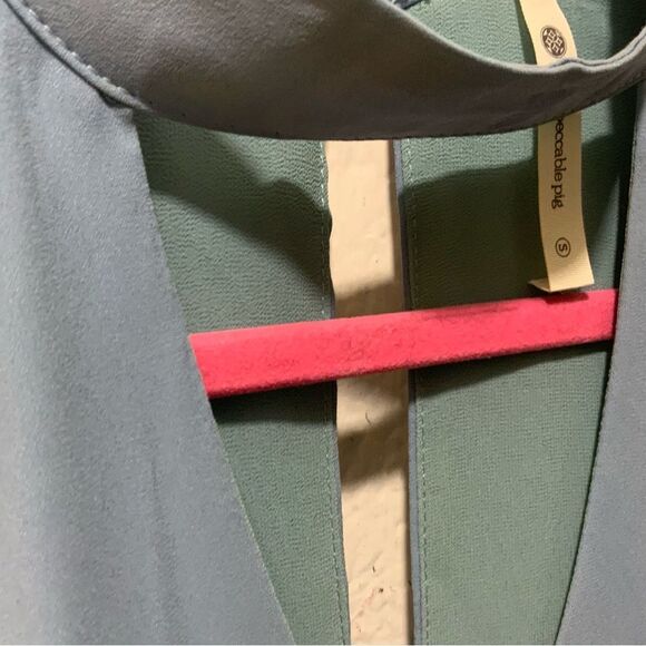 The Impeccable Pig Sleeveless Mini Dress in Blue Size Small - Picture 3 of 3